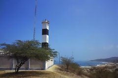 Vue du phare de Zorritos, Puerto Pizarro