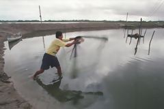 Pêcheur lançant son filet, Tumbes