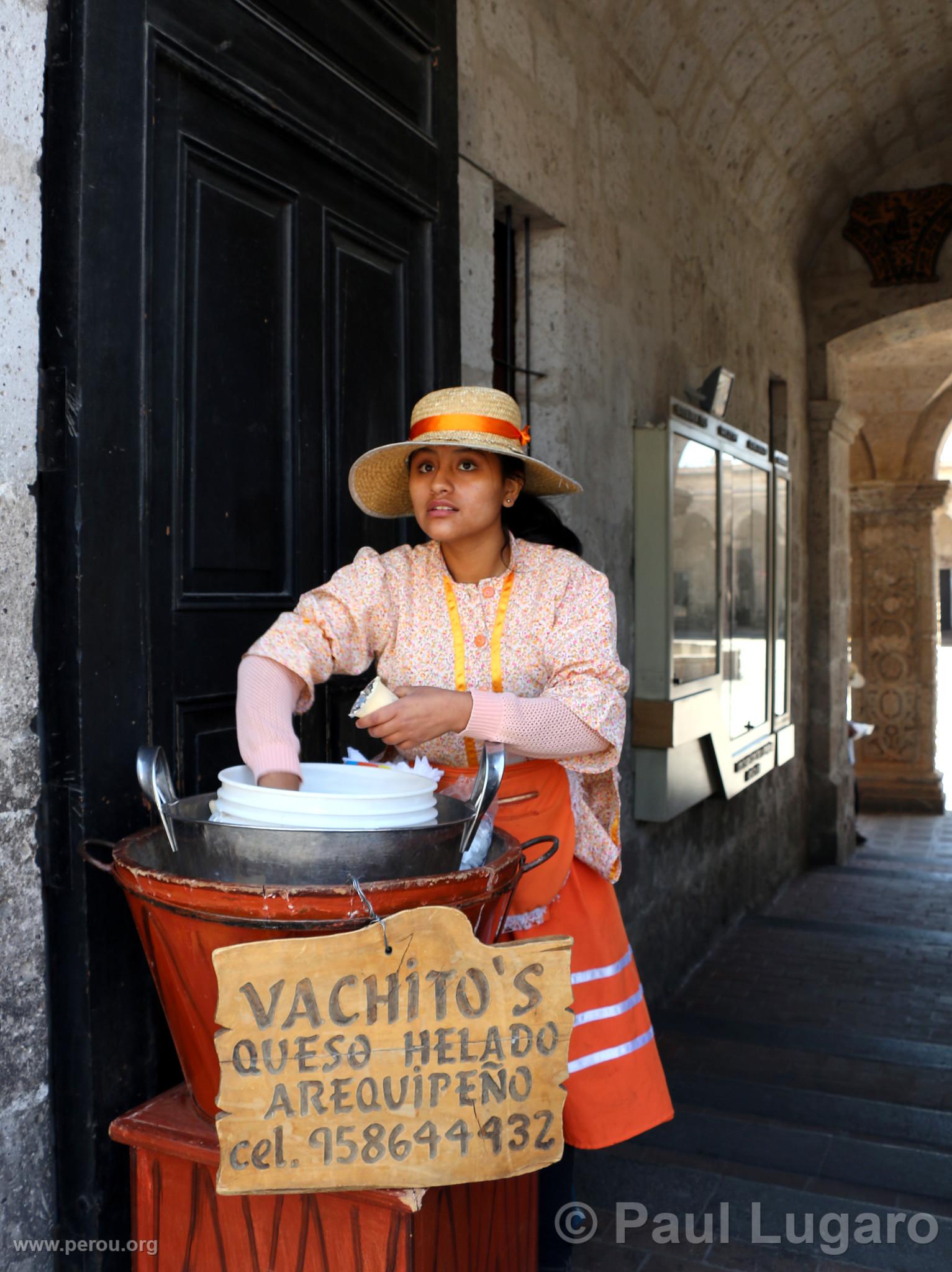Vendeuse de glace au lait, Arequipa
