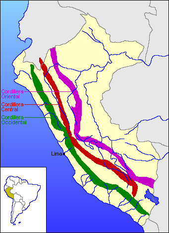 Zones glaciaires du Pérou