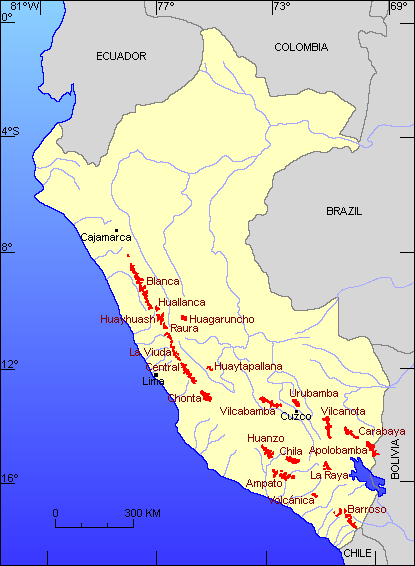 20 cordillères glaciaires du Pérou